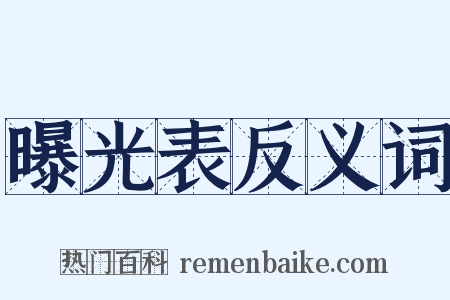 曝光表反义词是什么意思的图片